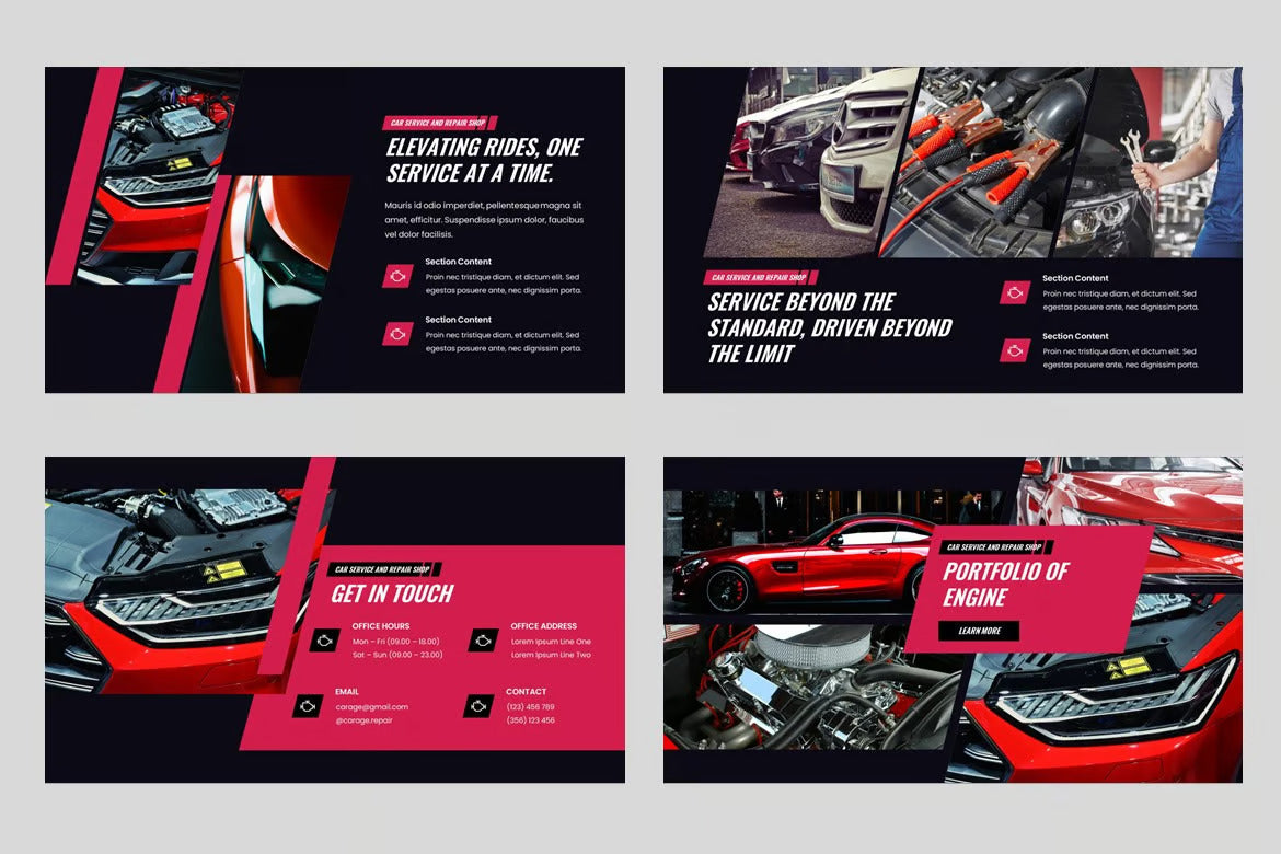 Carage - Cars Service and Repair Shop Powerpoint